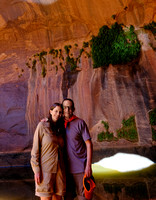 7 - Escalante Canyon, 4-18, Dick and Janie in the Golden Cathedral - Copy